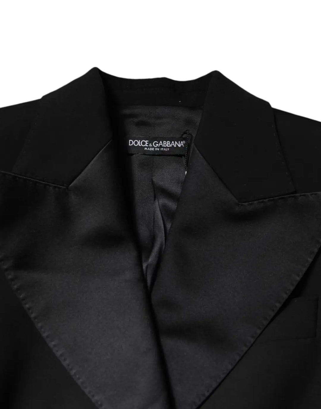Dolce &amp; Gabbana Black Wool Jumpsuit Dress Women Coat Jacket