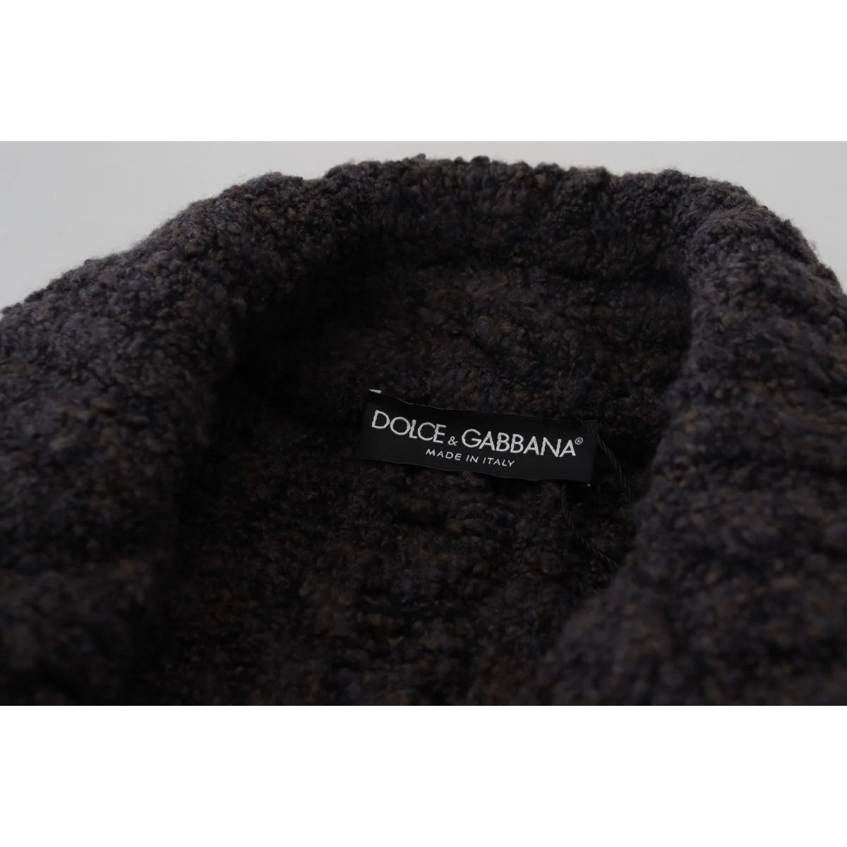 Dolce & Gabbana Black Wool Knit Double Breasted Coat Jacket