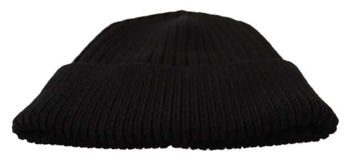 Dolce &amp; Gabbana Black Wool Knit Women Winter Hat