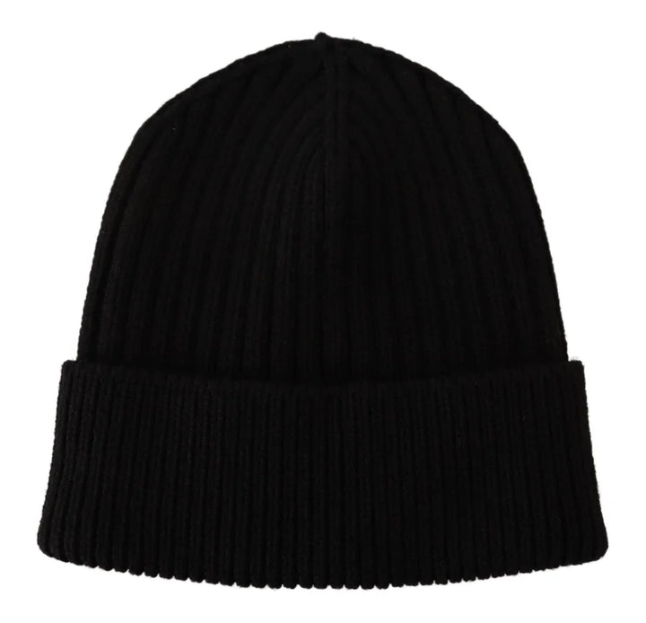 Dolce &amp; Gabbana Black Wool Knit Women Winter Hat