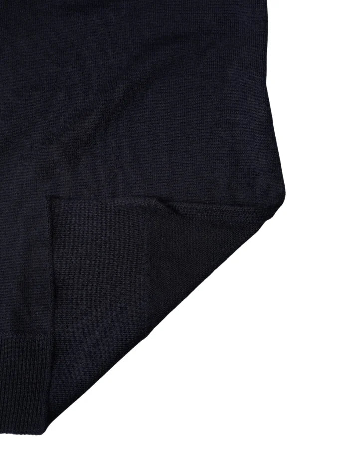 Dolce &amp; Gabbana Black Wool Knitted Shawl Neck Wrap 200cm x 25cm Scarf