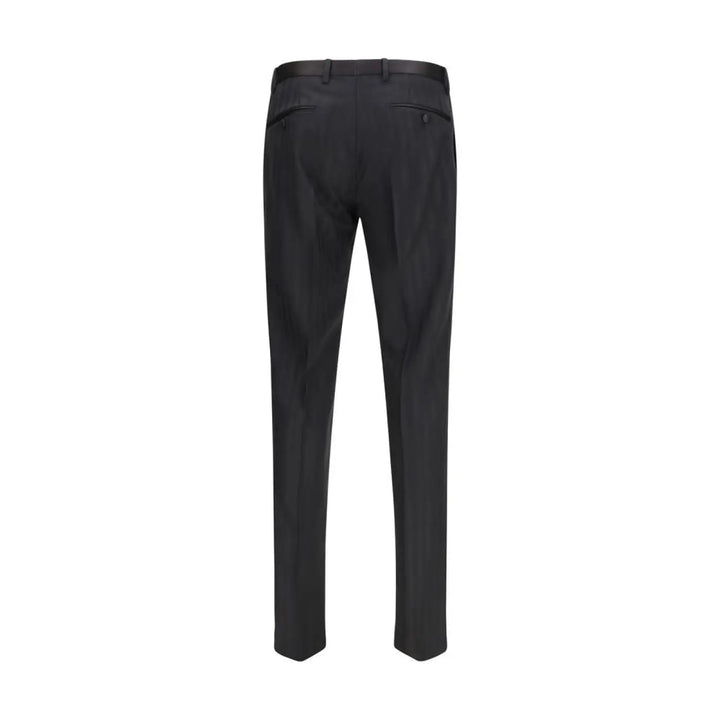 Dolce &amp; Gabbana Black Wool Oves Aries Casual Pants