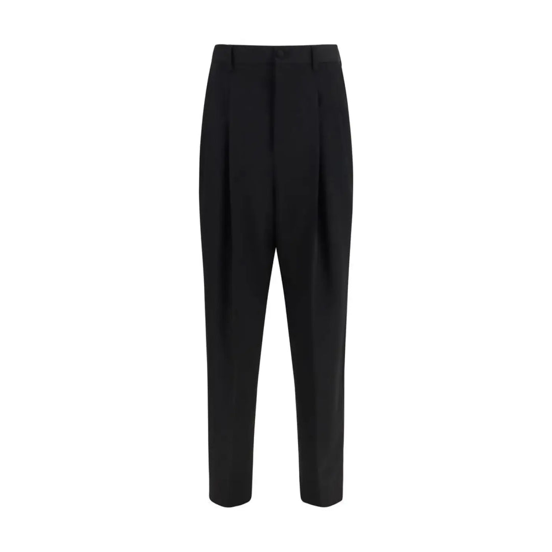 Dolce &amp; Gabbana Black Wool Oves Aries Dress Pants