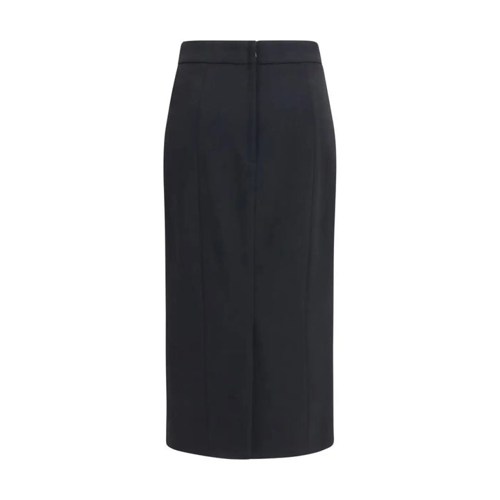 Dolce &amp; Gabbana Black Wool Oves Aries Long Skirt