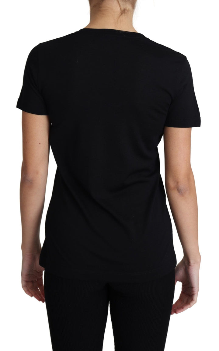Dolce &amp; Gabbana - Black Wool Round Neck Short Sleeves T-shirt