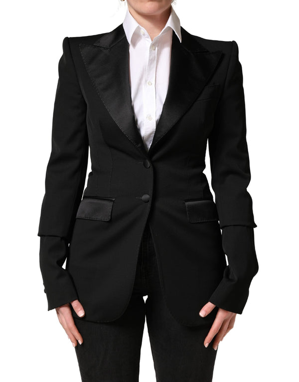 Dolce & Gabbana Sport Jackets - Black Wool Single Breasted Blazer Jacket