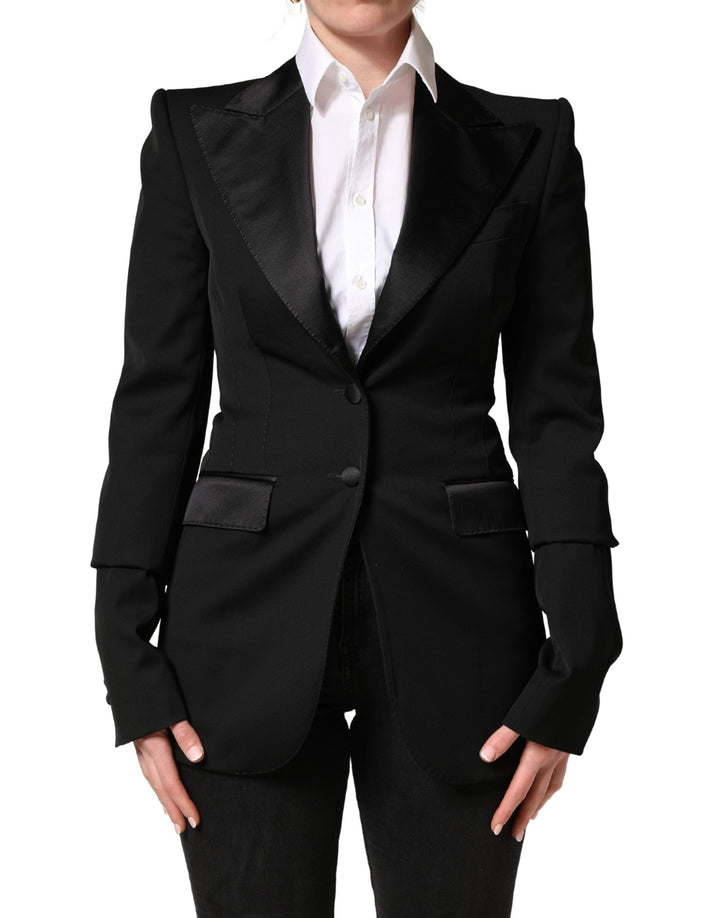 Dolce &amp; Gabbana Sport Jackets - Black Wool Single Breasted Blazer Jacket