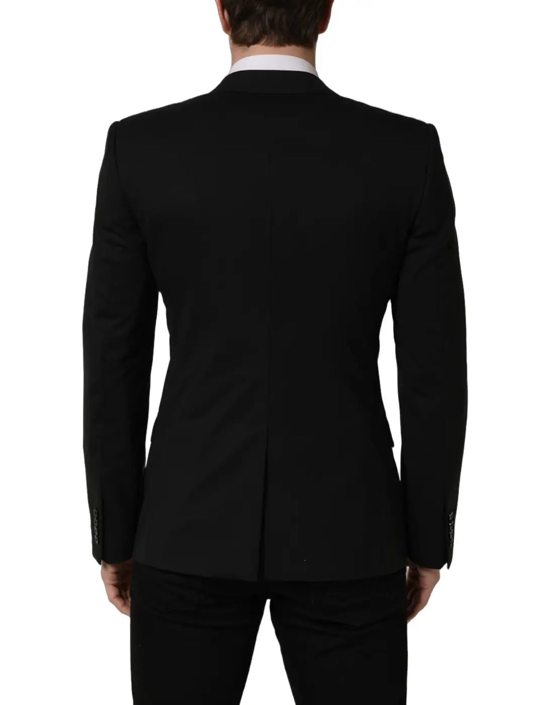Dolce &amp; Gabbana Black Wool Single Breasted Blazer Jacket