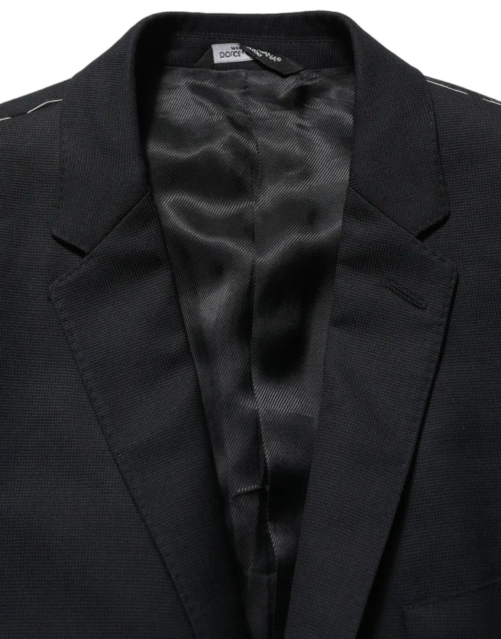 Dolce &amp; Gabbana Black Wool Single Breasted Blazer Jacket