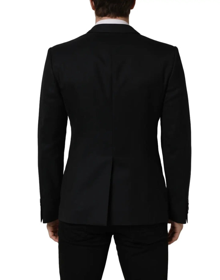 Dolce &amp; Gabbana Black Wool Single Breasted Blazer Jacket