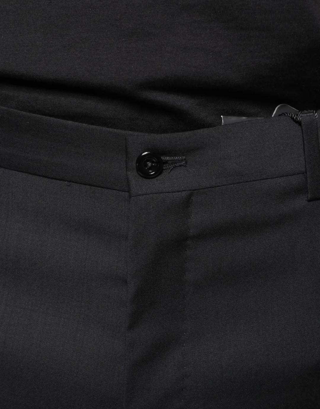 Dolce &amp; Gabbana Black Wool Skinny Men Dress Pants