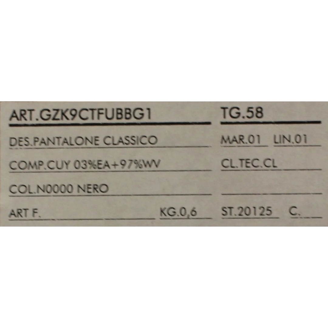 Dolce & Gabbana Black Wool Stretch Pleated Pants