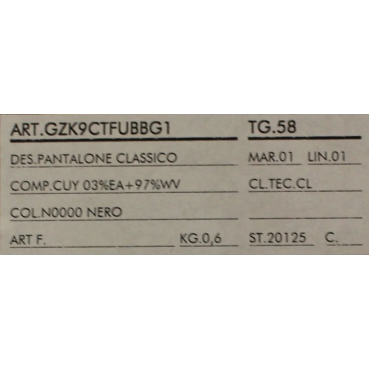 Dolce & Gabbana Black Wool Stretch Pleated Pants