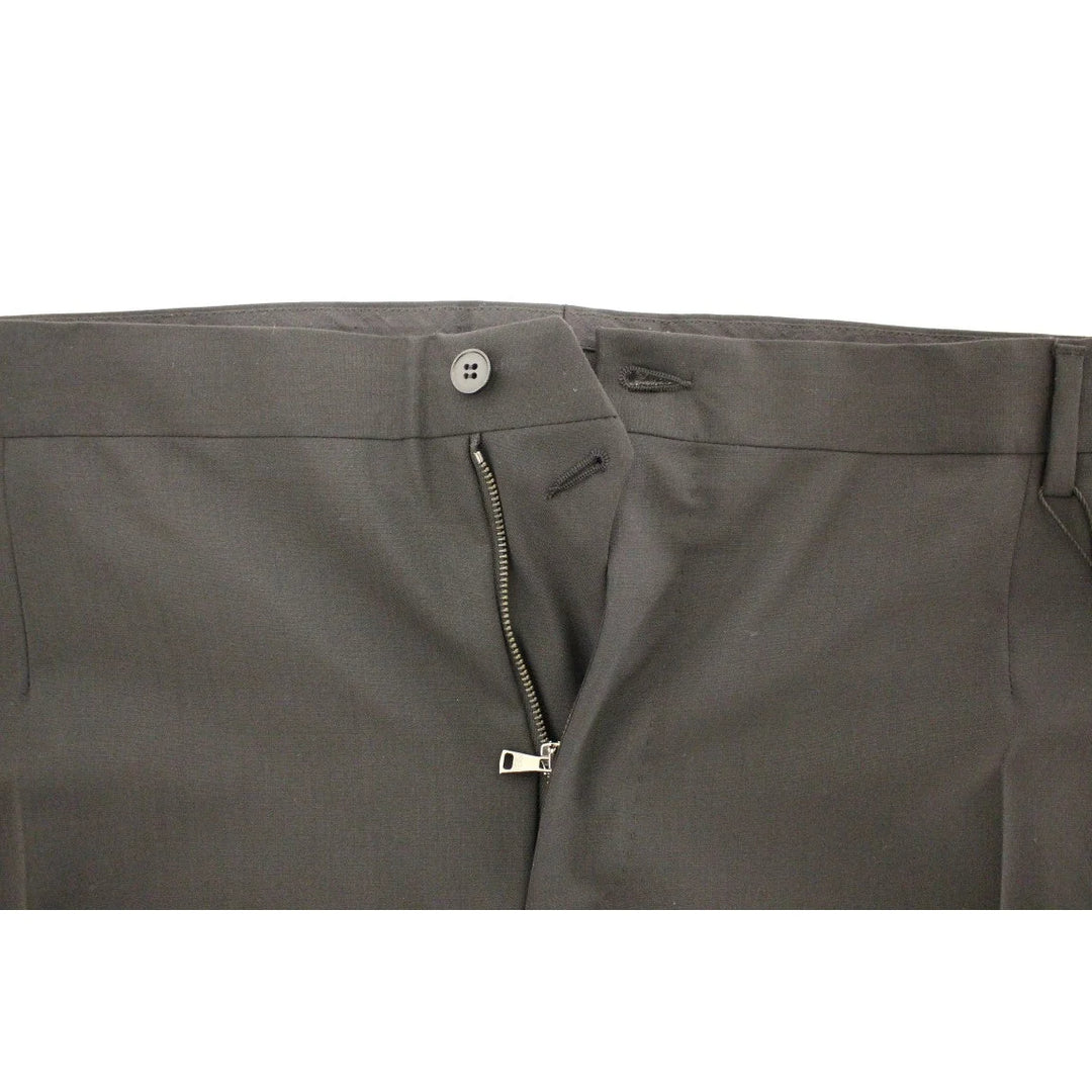 Dolce & Gabbana Black Wool Stretch Pleated Pants