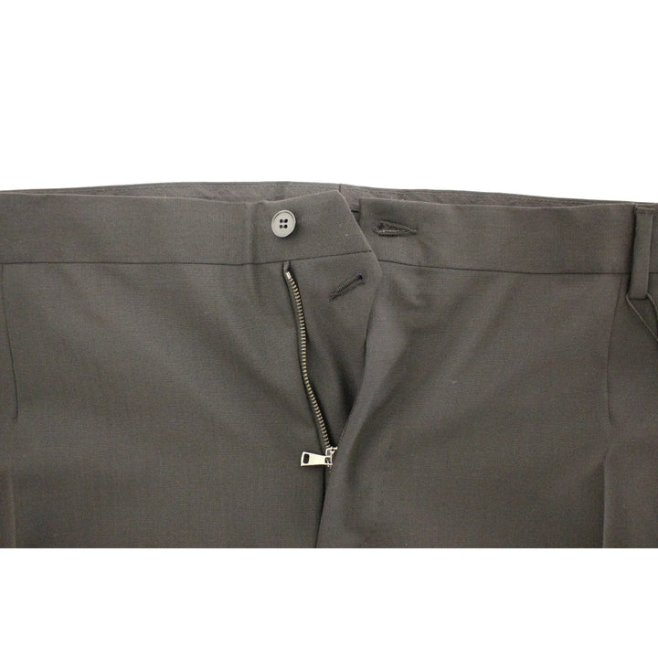 Dolce & Gabbana Black Wool Stretch Pleated Pants