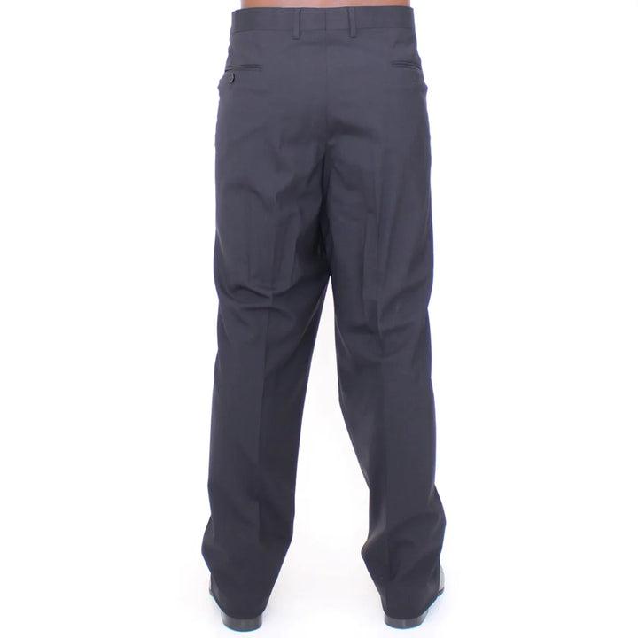 Dolce & Gabbana Black Wool Stretch Pleated Pants