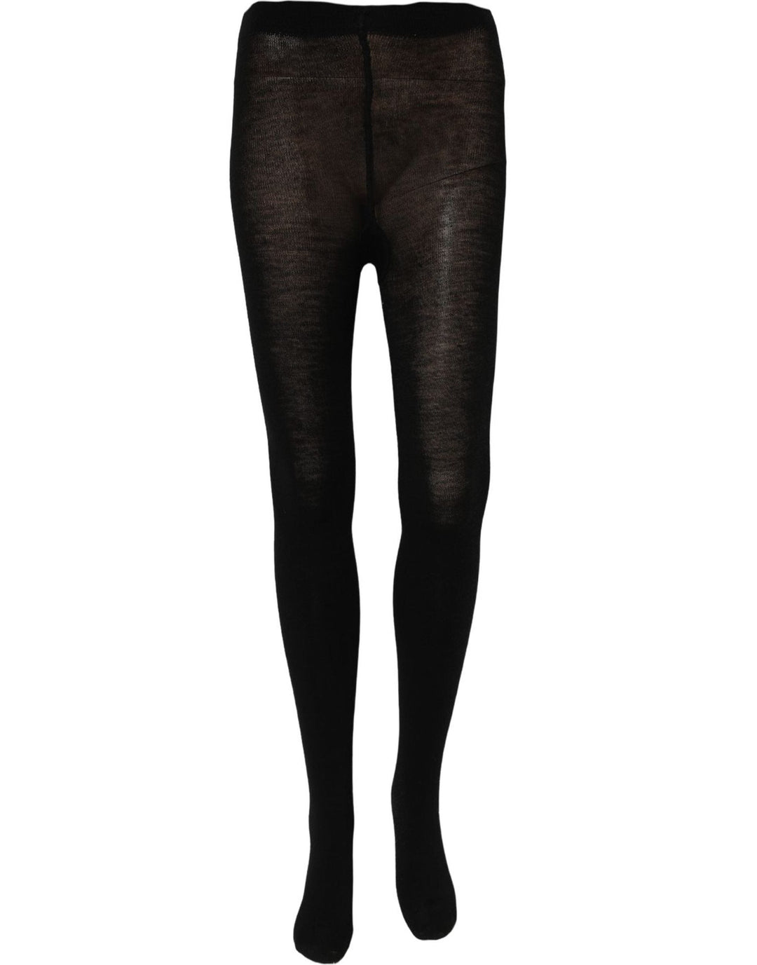 Dolce &amp; Gabbana Black Wool Stretch Tights Stocking Accessory Socks