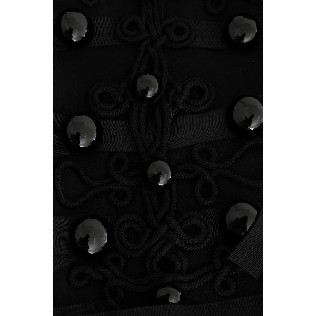 Dolce & Gabbana Black Wool Trench Jacket