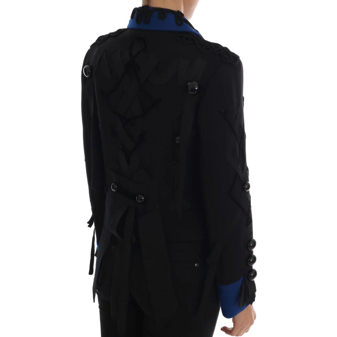 Dolce & Gabbana Black Wool Trench Jacket