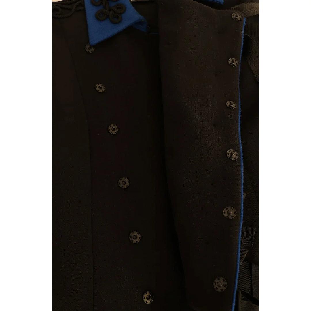 Dolce & Gabbana Black Wool Trench Jacket