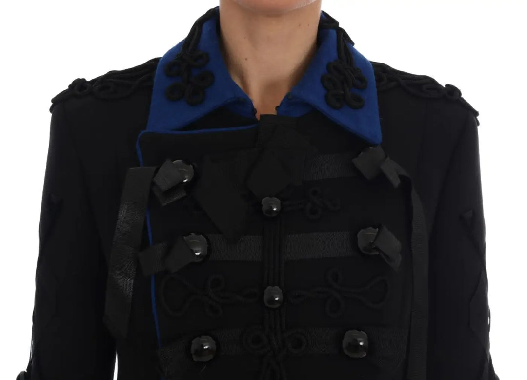 Dolce &amp; Gabbana Black Wool Trench Jacket