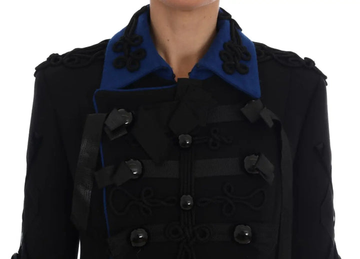 Dolce &amp; Gabbana Black Wool Trench Jacket
