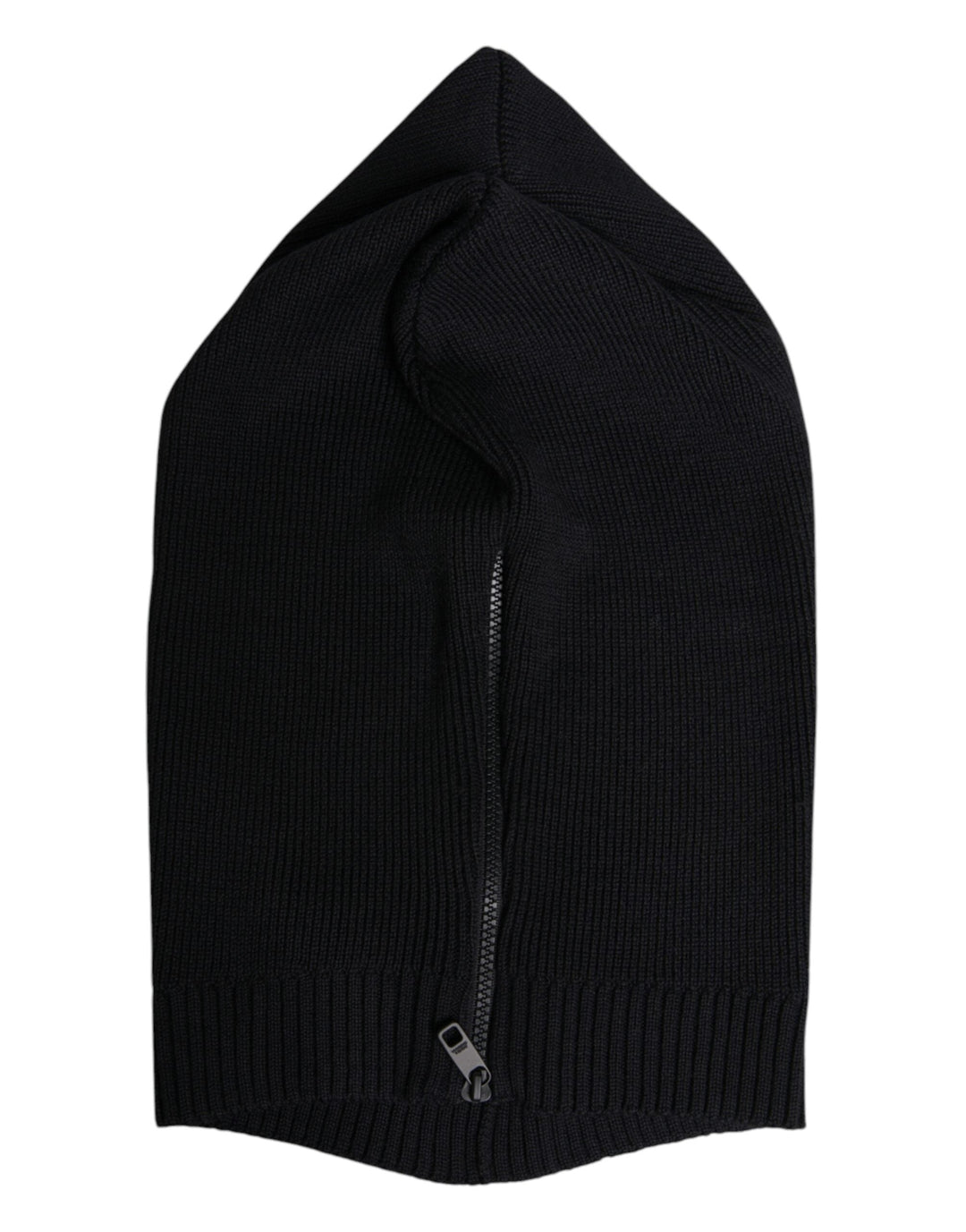 Dolce &amp; Gabbana Black Wool Whole Head Wrap Balaclava Hat
