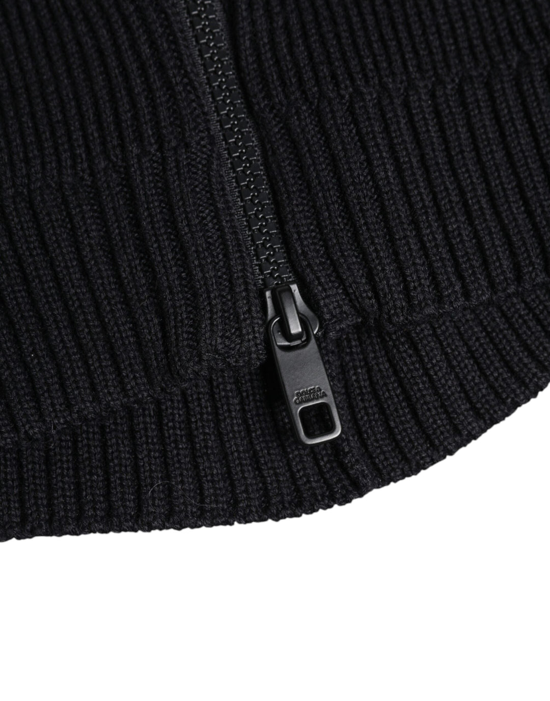 Dolce &amp; Gabbana Black Wool Whole Head Wrap Balaclava Hat