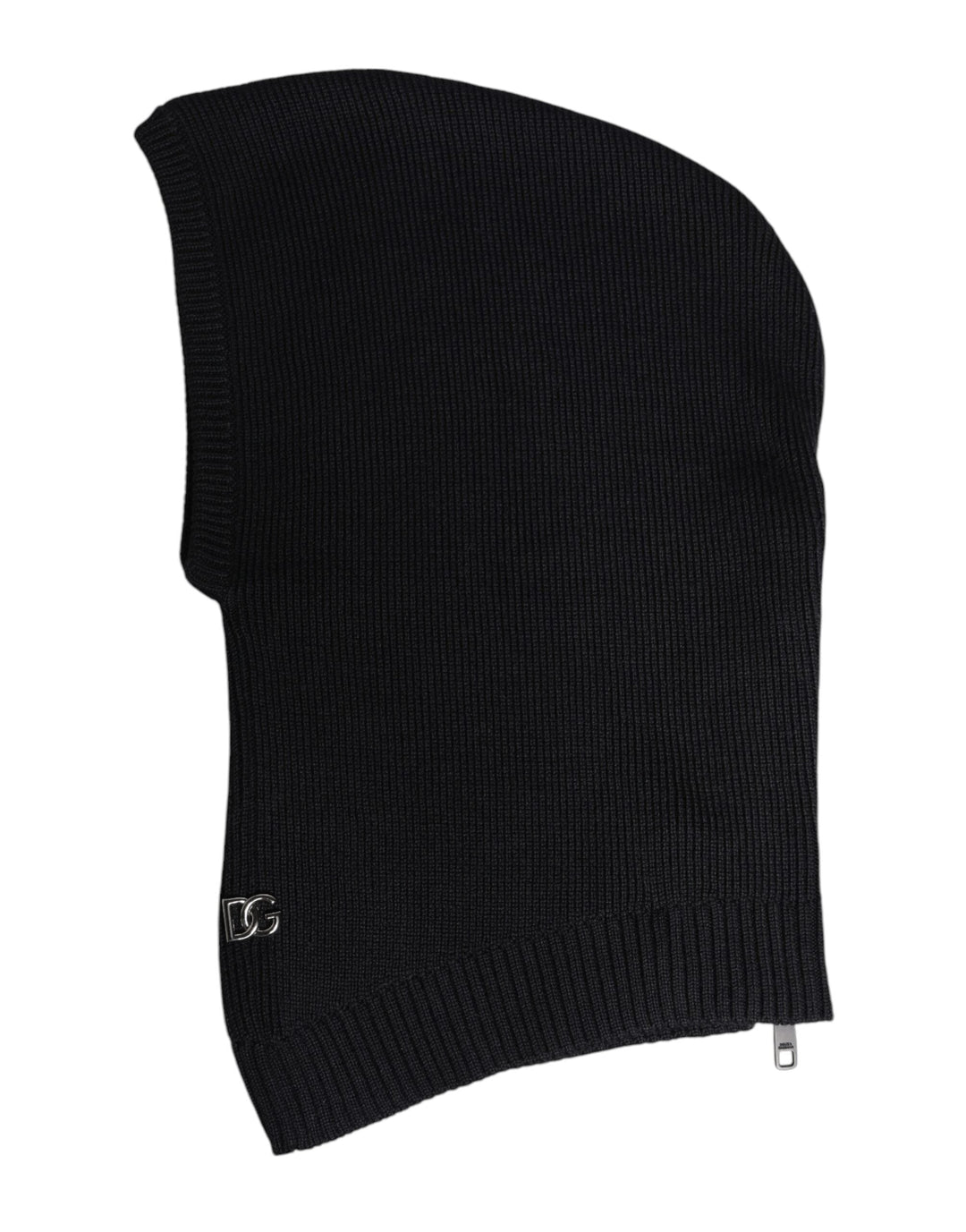 Dolce &amp; Gabbana Black Wool Whole Head Wrap Balaclava Hat