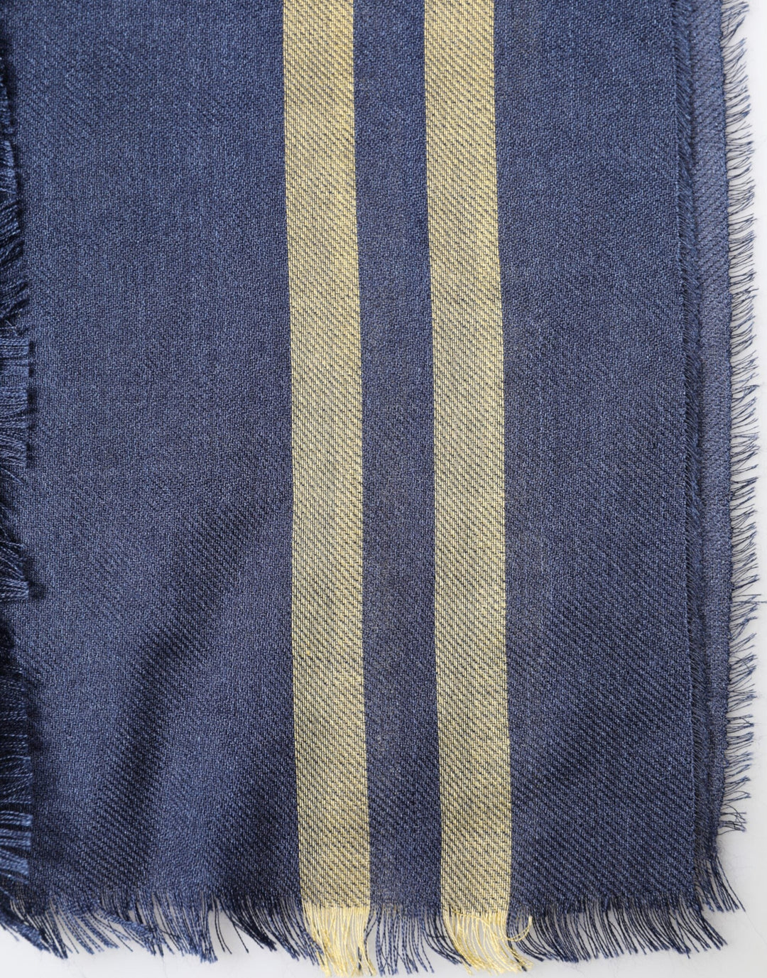Dolce &amp; Gabbana Blue Cashmere Neck Wrap Shawl Fringes Scarf