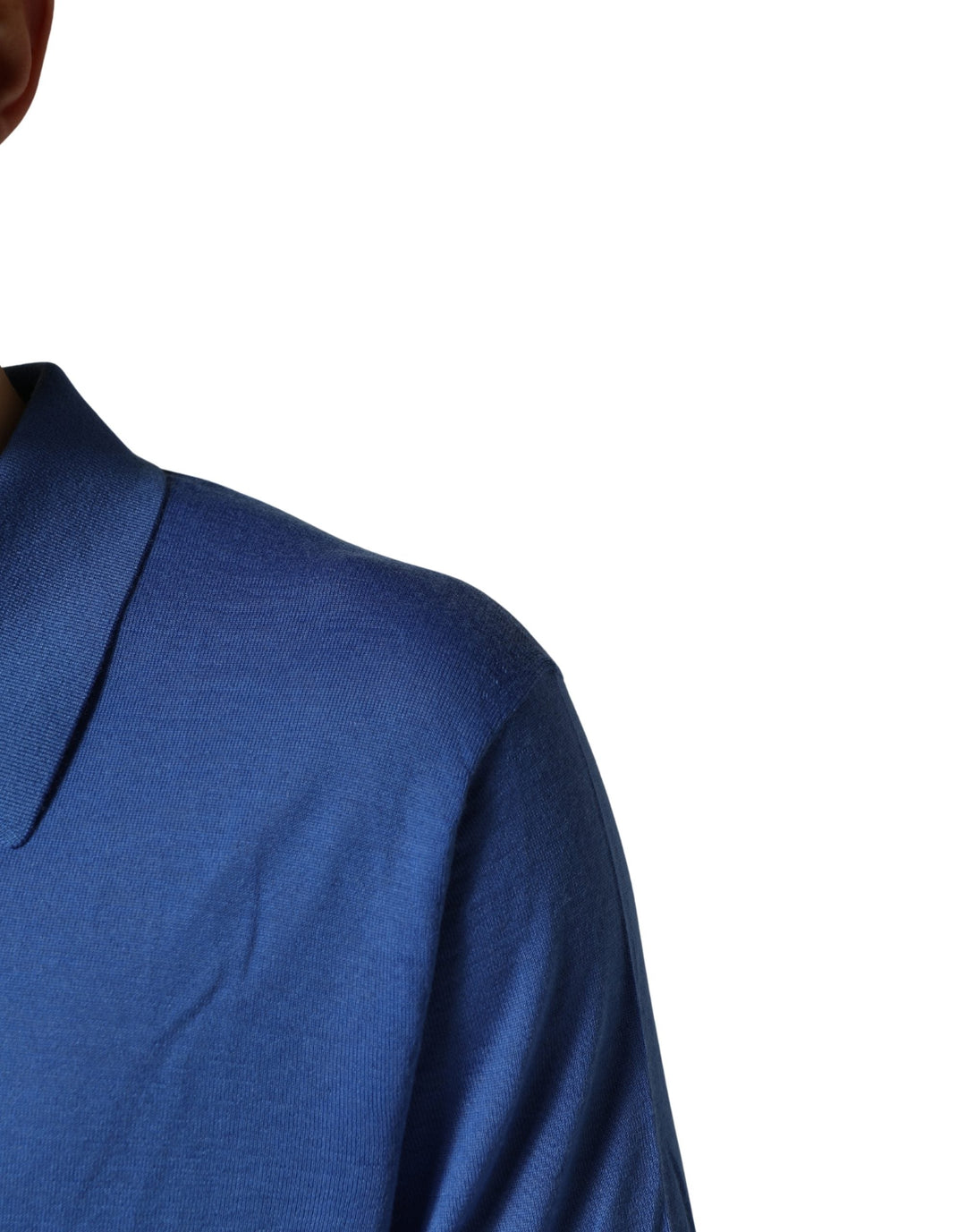 Dolce &amp; Gabbana Blue Cashmere Short Sleeves Polo T-shirt
