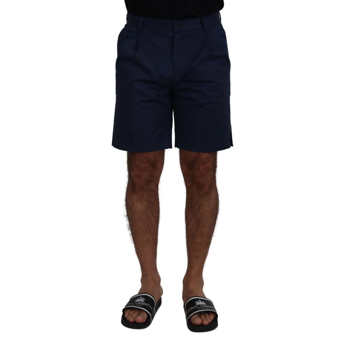 Dolce & Gabbana Blue Chinos Cotton Stretch Casual Shorts