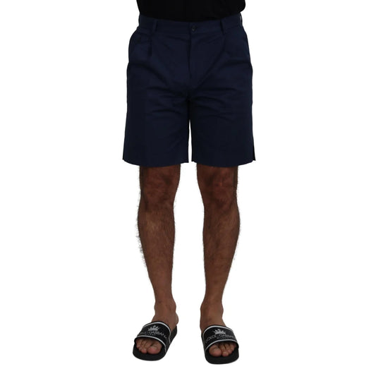 Dolce & Gabbana Blue Chinos Cotton Stretch Casual Shorts