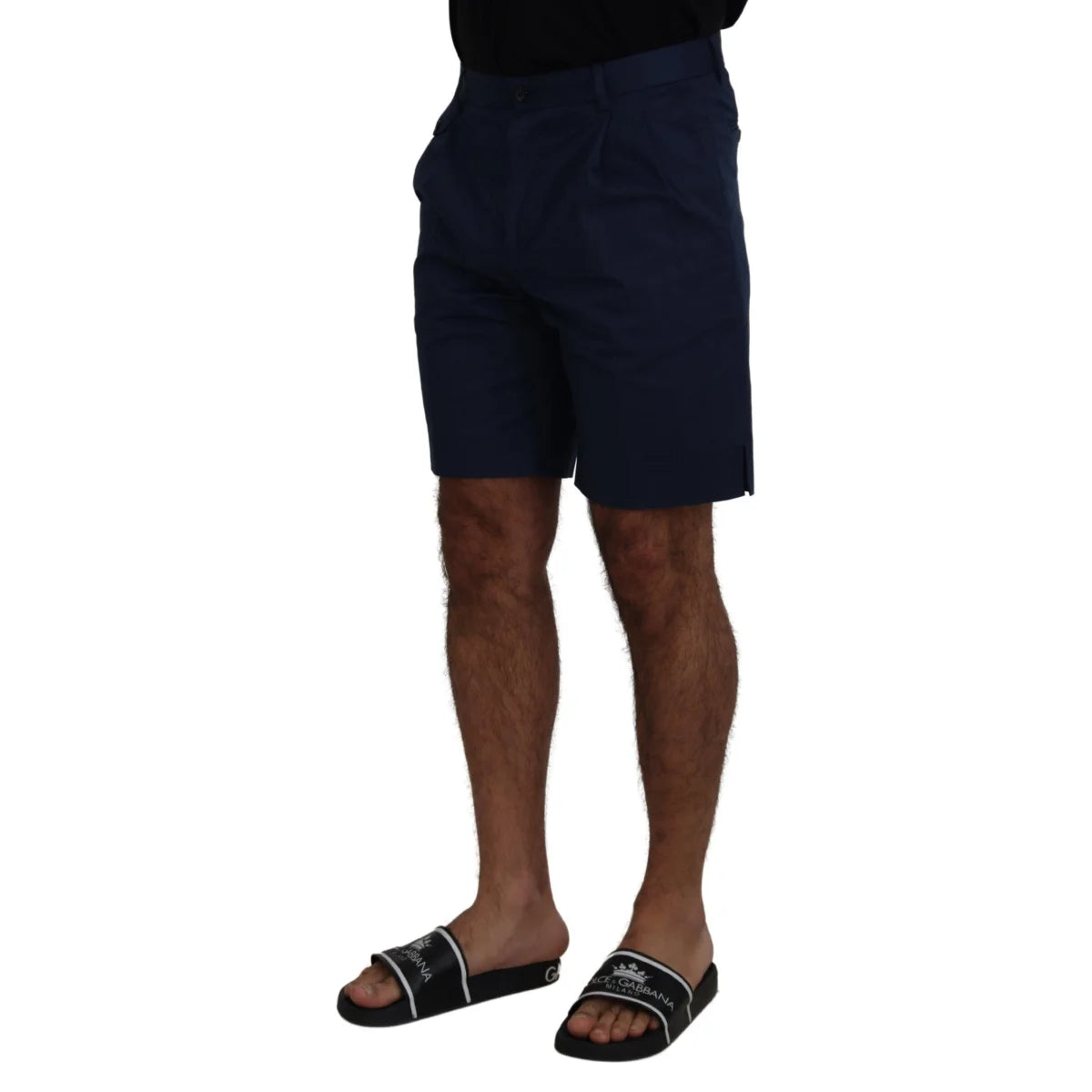 Dolce & Gabbana Blue Chinos Cotton Stretch Casual Shorts
