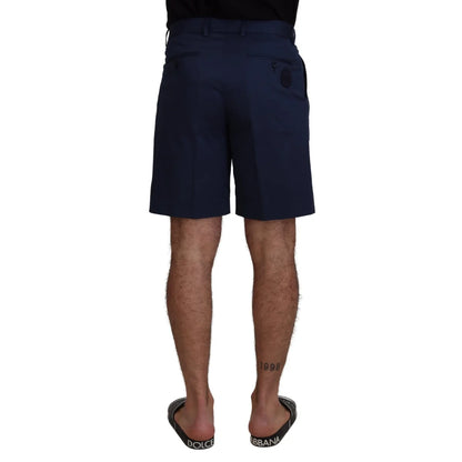 Dolce & Gabbana Blue Chinos Cotton Stretch Casual Shorts