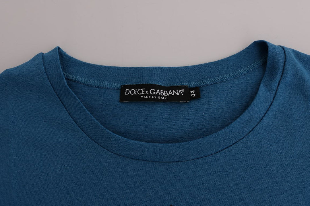 Dolce &amp; Gabbana - Blue Cotton 2017 Motive T-Shirt