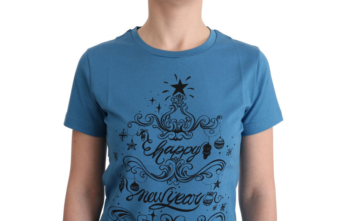 Dolce &amp; Gabbana - Blue Cotton 2017 Motive T-Shirt