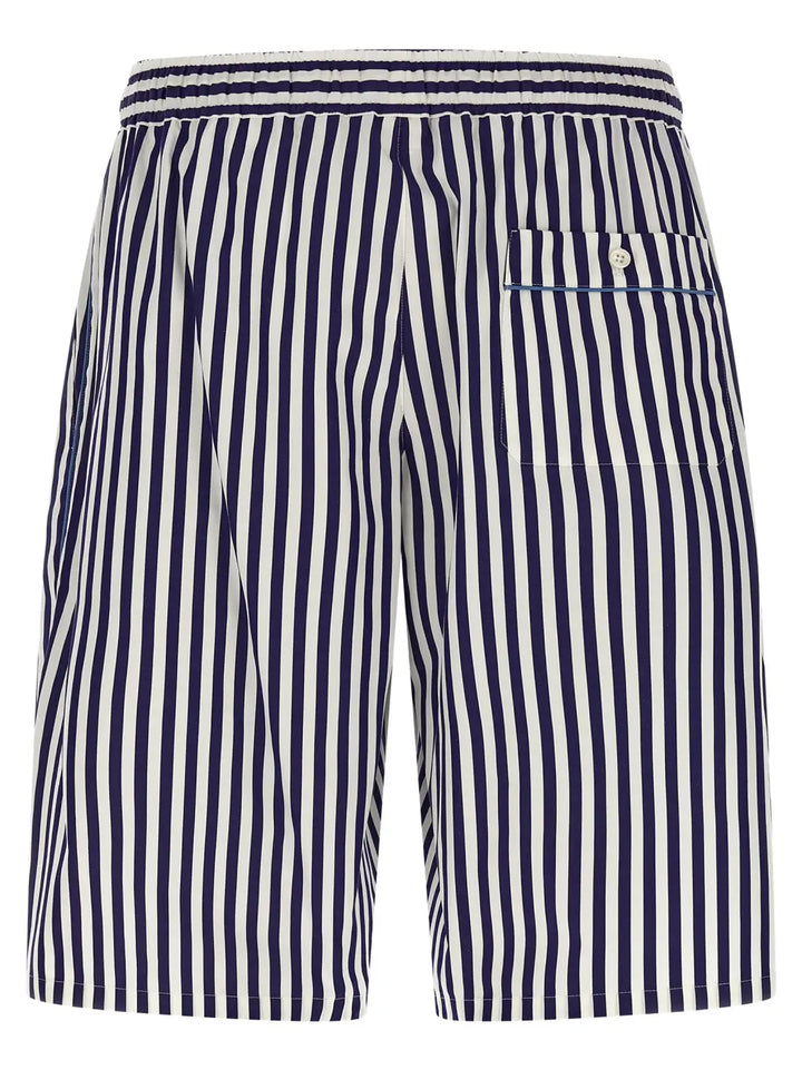 Dolce &amp; Gabbana Blue Cotton Bermuda Shorts