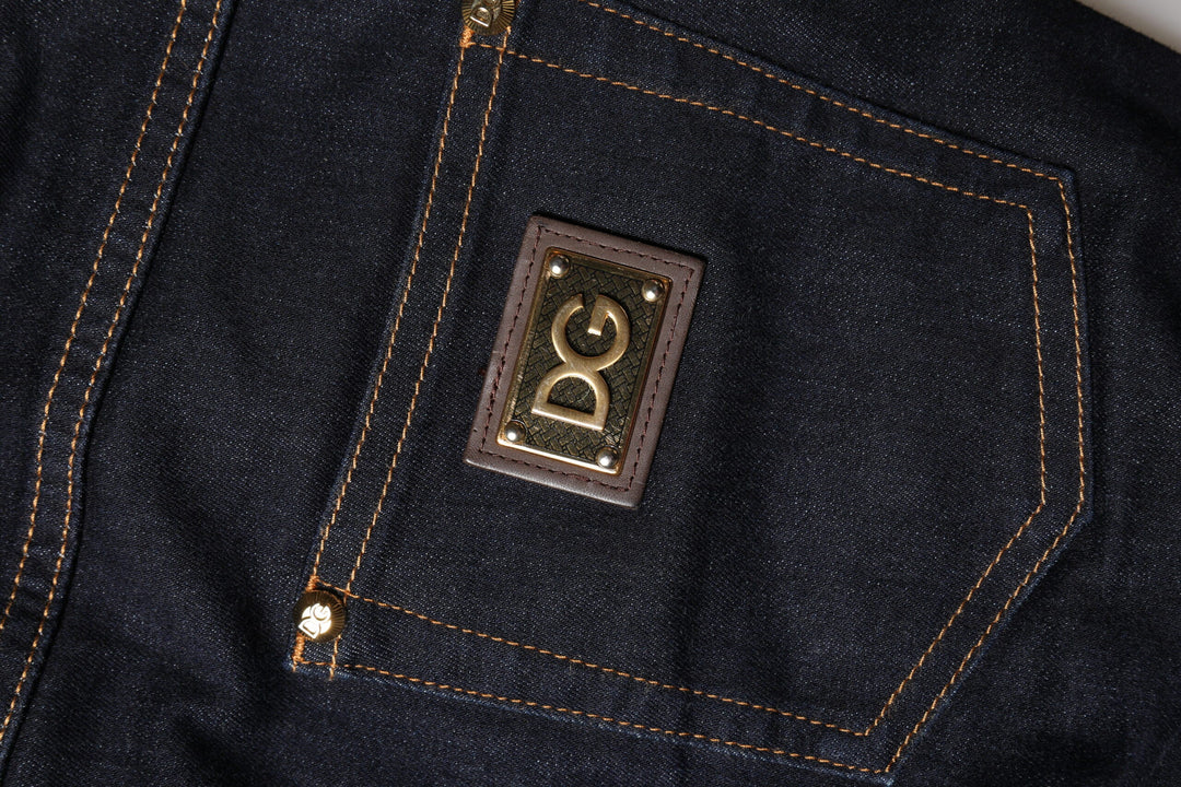 Dolce &amp; Gabbana Blue Cotton Pretty Lowwaist Skinny Denim Jeans
