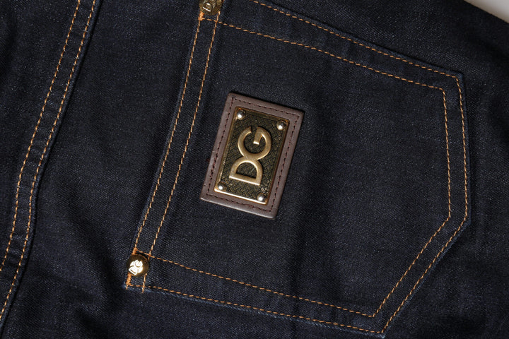 Dolce &amp; Gabbana Blue Cotton Pretty Lowwaist Skinny Denim Jeans
