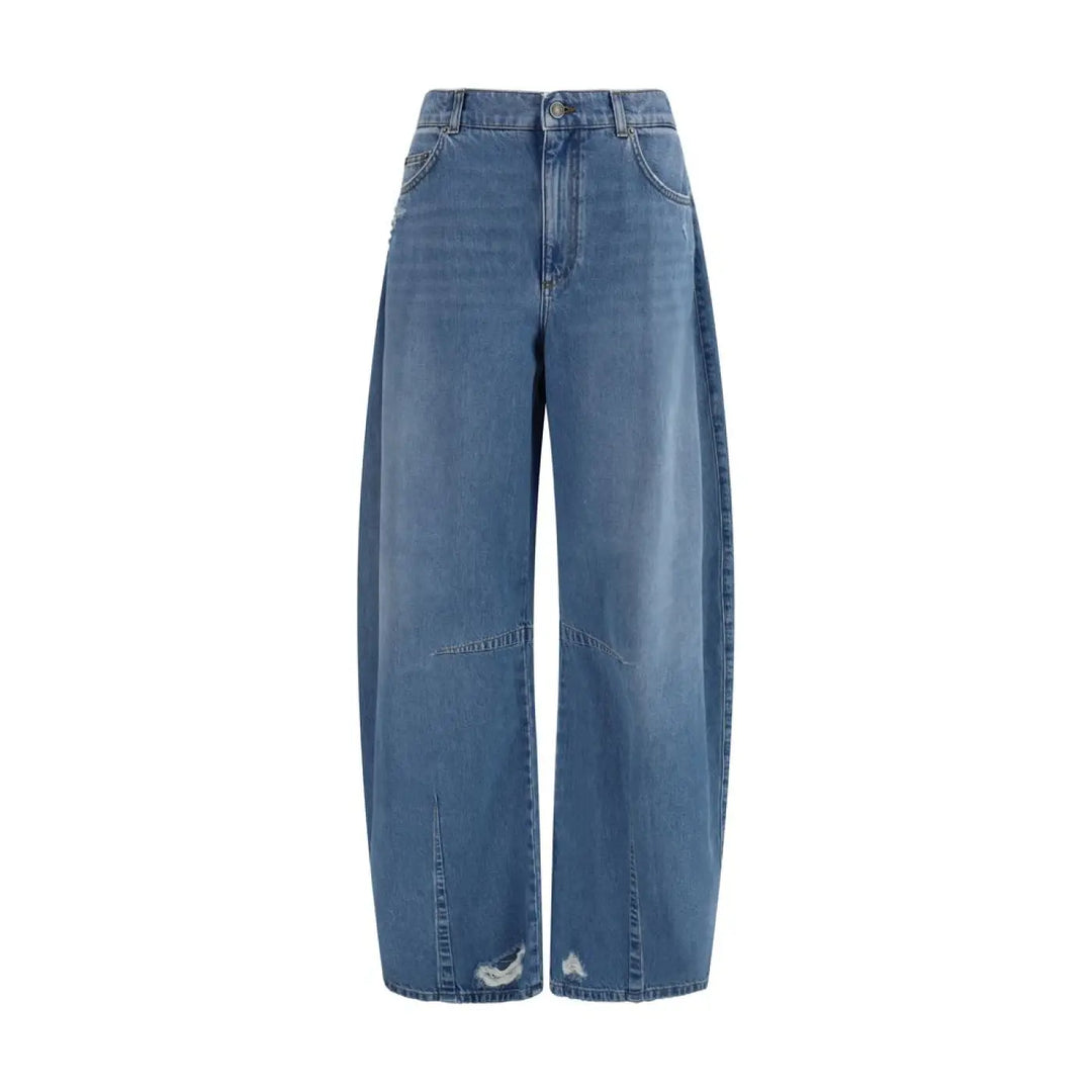 Dolce & Gabbana Blue Cotton Relaxed Fit Jeans