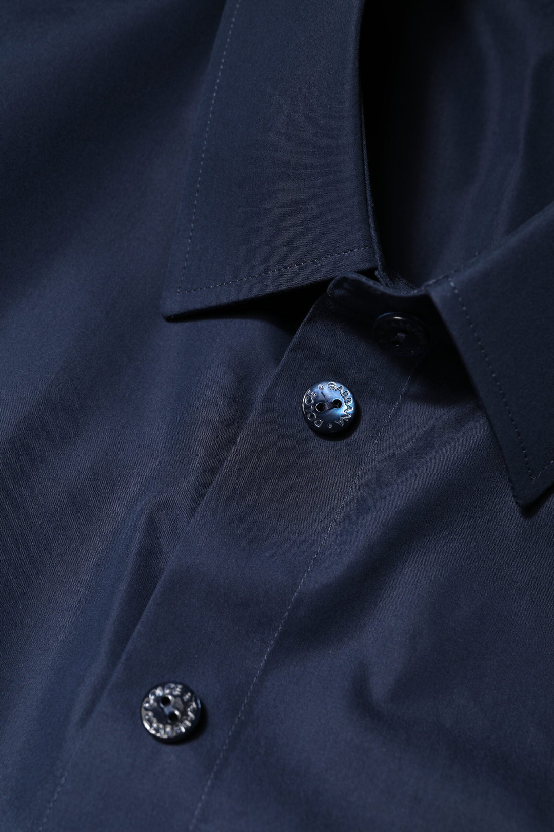 Dolce &amp; Gabbana Polos - Blue Cotton Short Sleeves Button Down Top