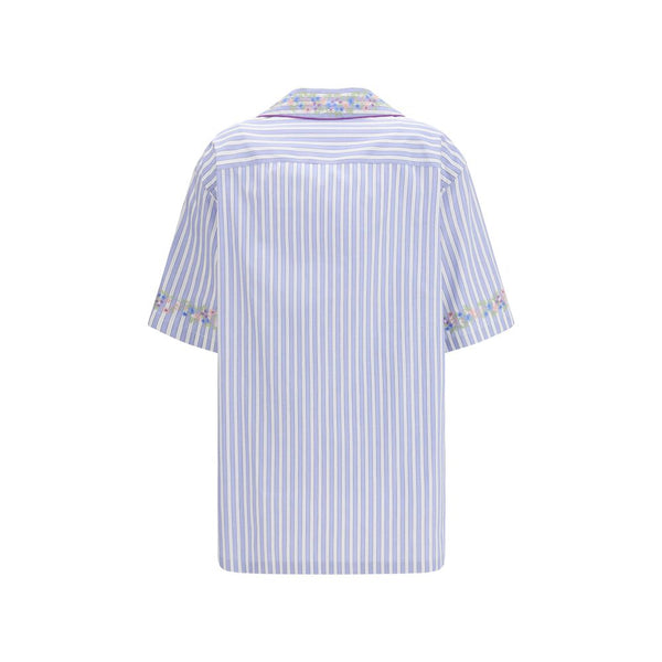 Dolce & Gabbana Shirts - Blue Cotton Shortsleeve Shirt