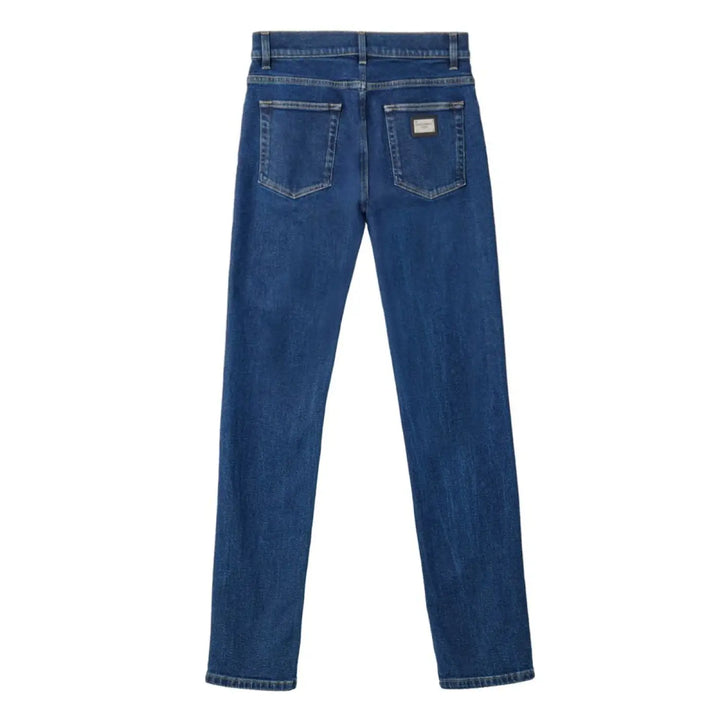 Dolce &amp; Gabbana Blue Cotton Skinny Jeans