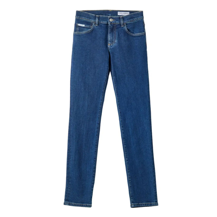 Dolce &amp; Gabbana Blue Cotton Skinny Jeans
