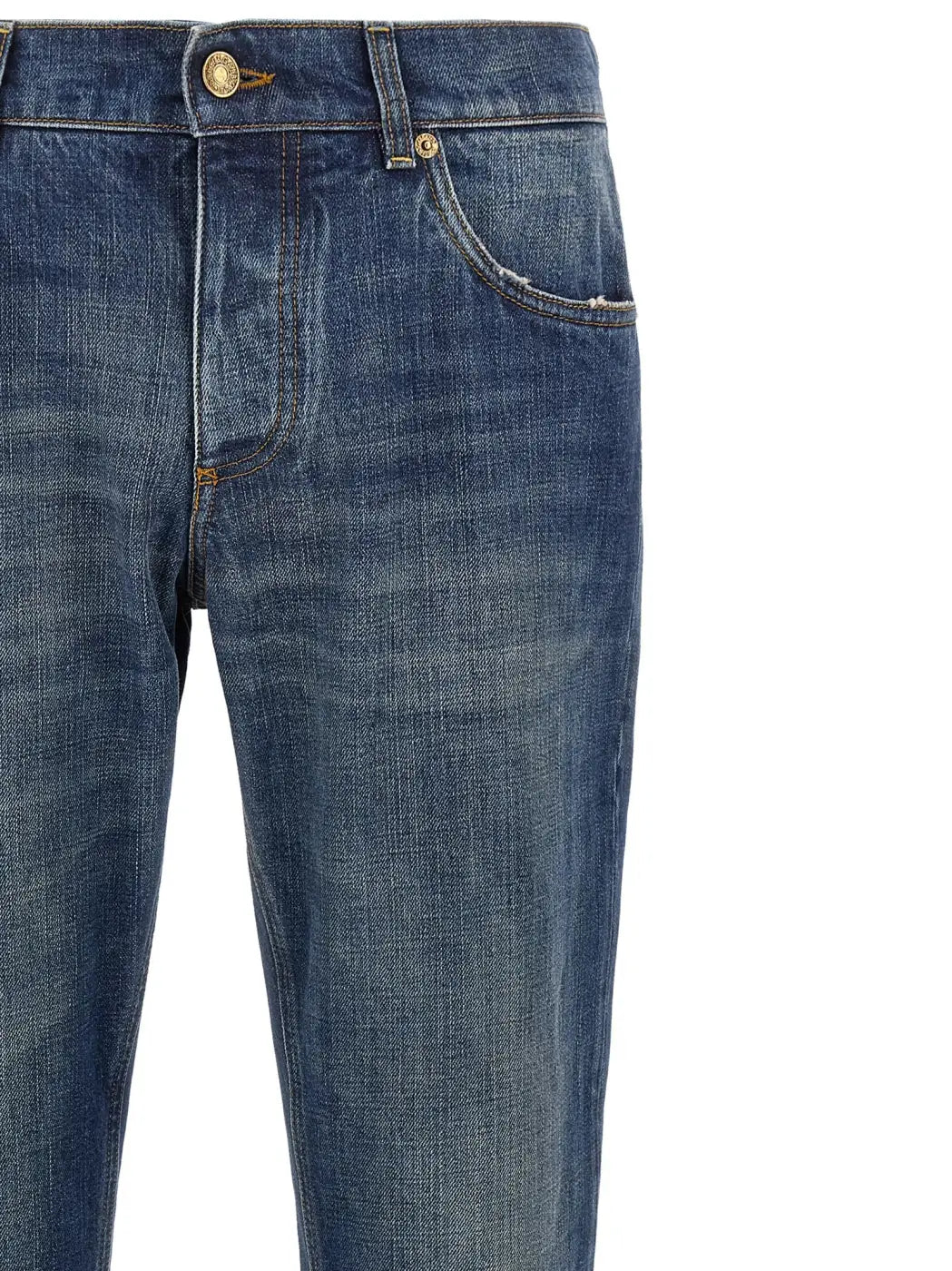 Dolce &amp; Gabbana Blue Cotton Straight-leg Jeans
