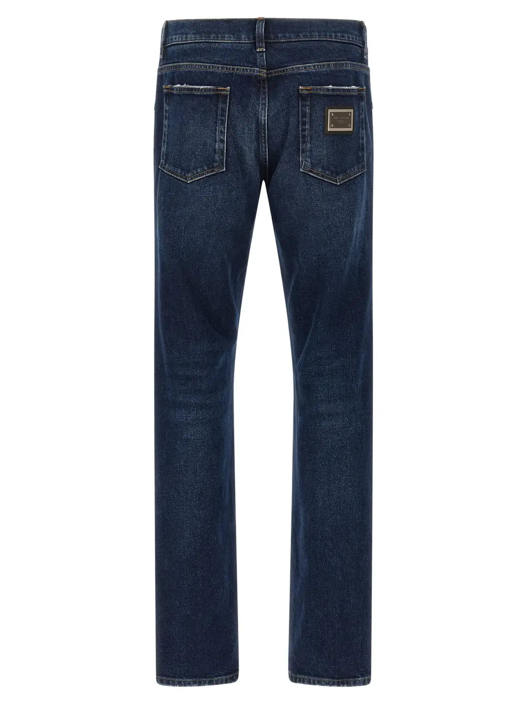 Dolce &amp; Gabbana Blue Cotton Straight-leg Jeans