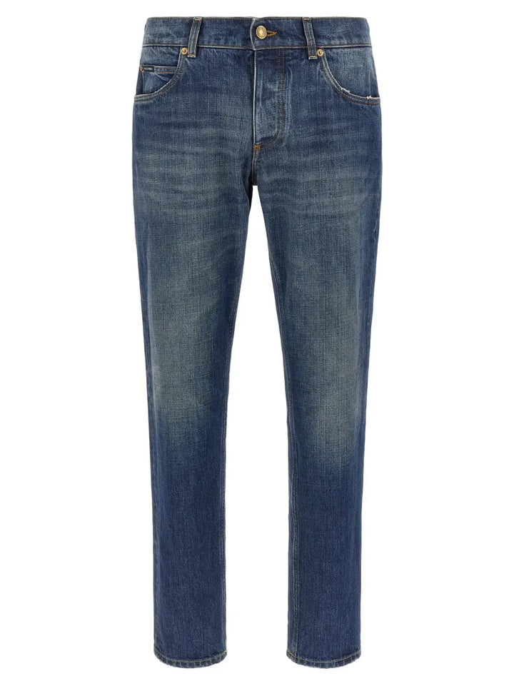 Dolce &amp; Gabbana Blue Cotton Straight-leg Jeans