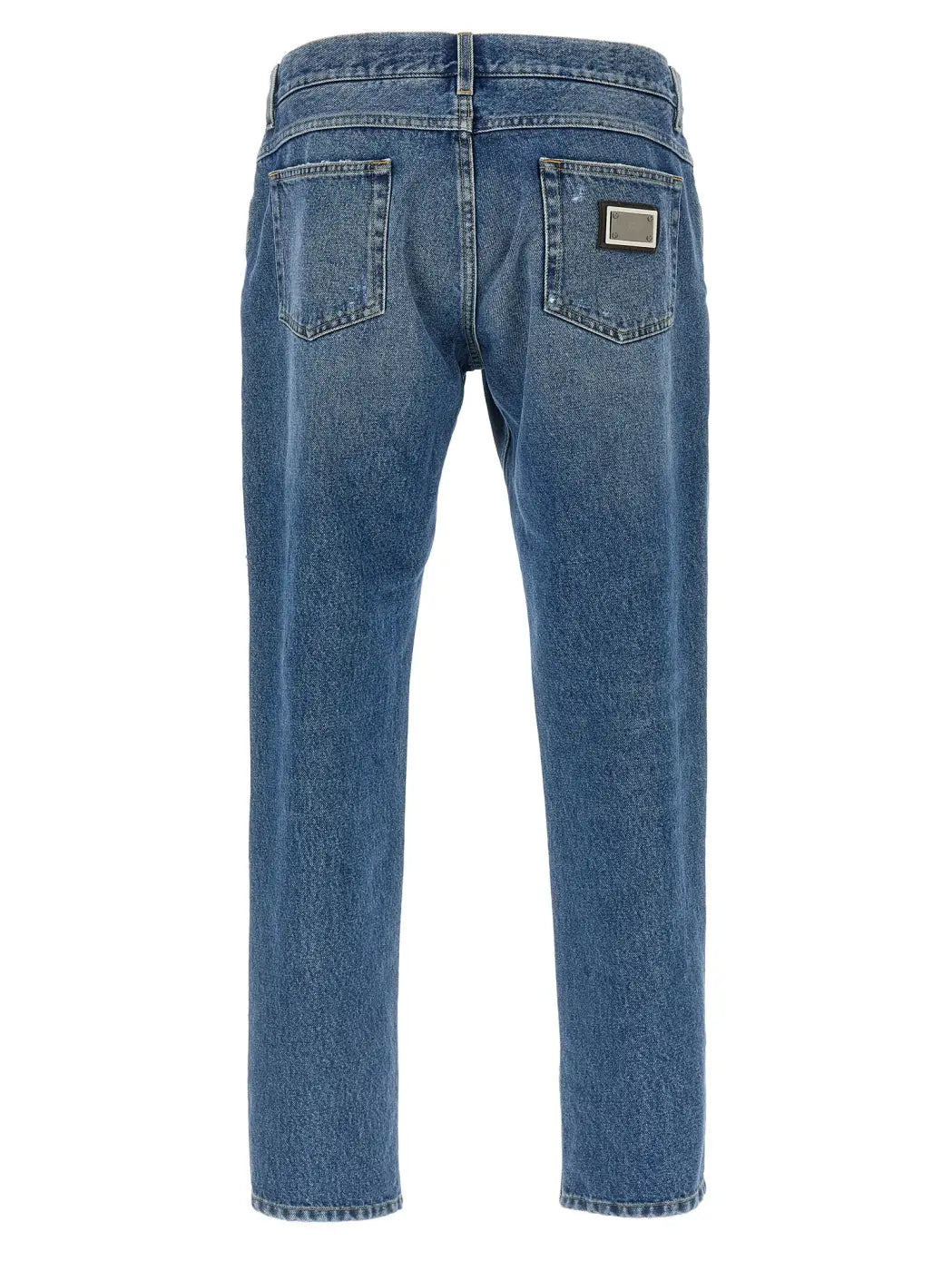 Dolce &amp; Gabbana Blue Cotton Straight-leg Jeans