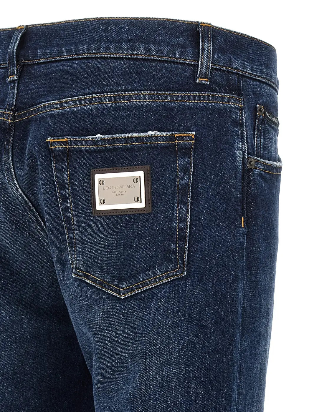 Dolce &amp; Gabbana Blue Cotton Straight-leg Jeans